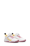 Nike Kids' Omni Multi-court Sneaker In White/ Citron/ Coral
