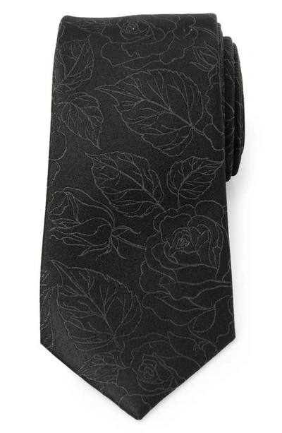 Cufflinks, Inc Floral Silk Tie In Black