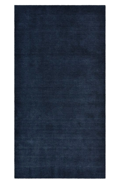 Solo Rugs Zayn Handmade Wool Blend Area Rug In Blue