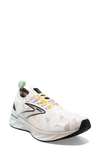 Brooks Levitate Stealthfit Running Shoe In White/ Silver Lining/ Green