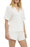 Ugg Vivianne Cotton Pajama Top In Nimbus