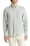 Nn07 Arne 5706 Linen Oxford Shirt In Harbor Mist