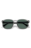 Polaroid 55mm Polarized Rectangular Sunglasses In Grey/ Green Polarized