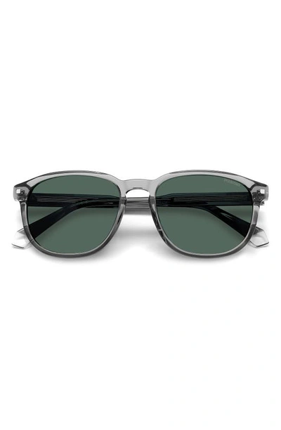 Polaroid 55mm Polarized Rectangular Sunglasses In Grey/ Green Polarized