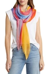 Nordstrom Print Modal & Silk Scarf In Red Color Theory