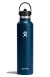 Hydro Flask 24-ounce Water Bottle With Straw Lid In Indigo