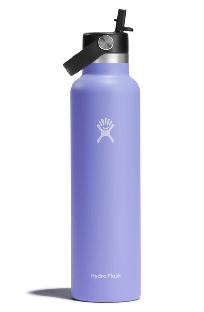 Hydro Flask 24-ounce Water Bottle With Straw Lid In Lupine