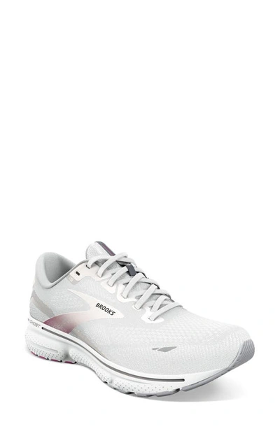 Brooks Ghost 15 Running Shoe In White/ebony/oyster ModeSens