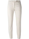 Dondup Cropped Chino Trousers In Neutrals