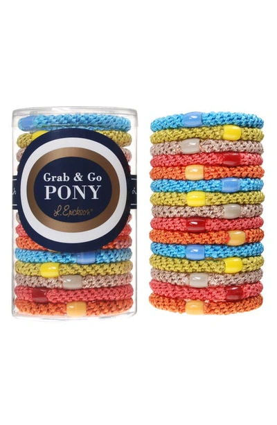 L Erickson Grab & Go 15-pack Braided Ponytail Holders In Beach