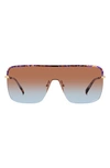 Missoni 99mm Shield Sunglasses In Brown Blue