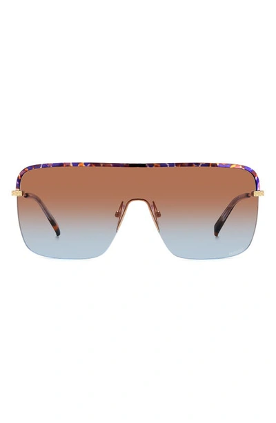 Missoni 99mm Shield Sunglasses In Brown Blue