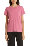 Atm Anthony Thomas Melillo Schoolboy Cotton Crewneck T-shirt In Rose Wine