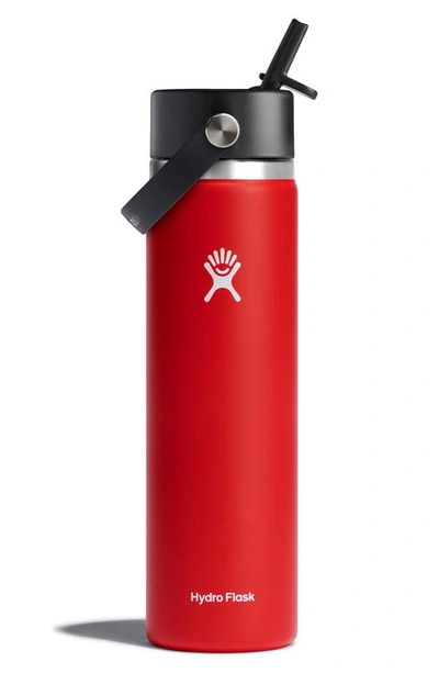 Hydro Flask 24-ounce Wide Mouth Water Bottle With Straw Lid In Goji