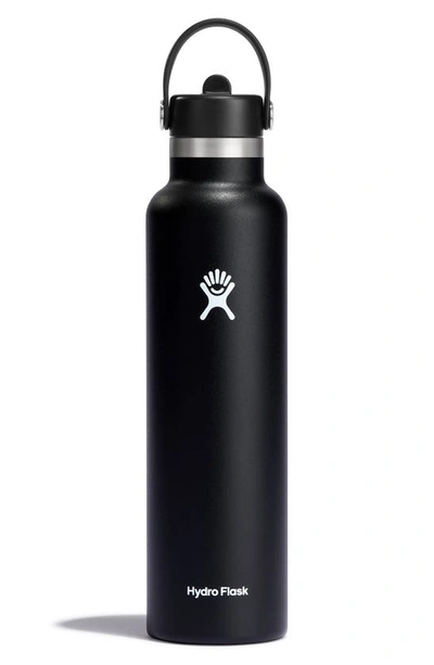 Hydro Flask 24-ounce Water Bottle With Straw Lid In Black