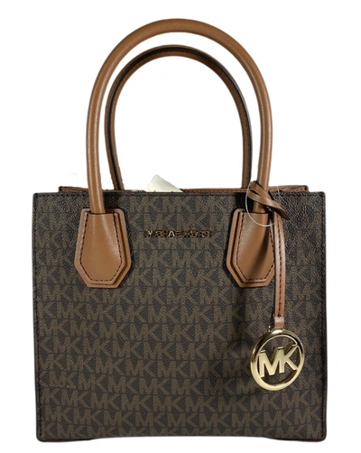 Michael Kors Mercer Brown Medium Messenger Leather Bag
