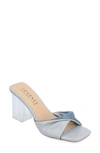 Journee Collection Aylia Clear Block Heel Sandal In Blue