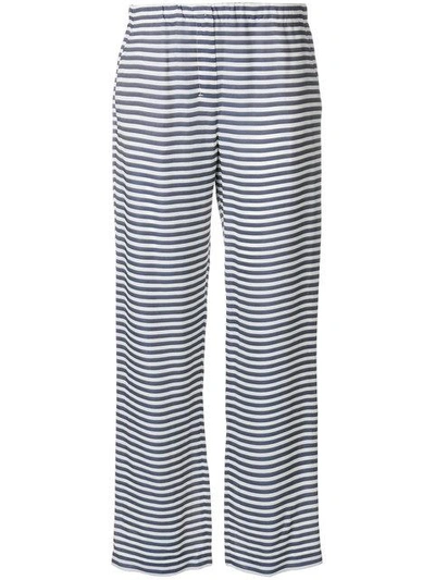 Max Mara 's  Striped Jersey Trousers - Blue