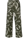 Aspesi Leaf Print Trousers