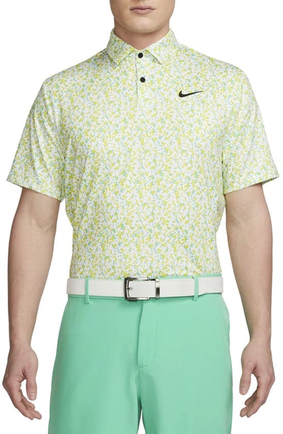 Nike Men's Dri-fit Tour Camo Golf Polo In White