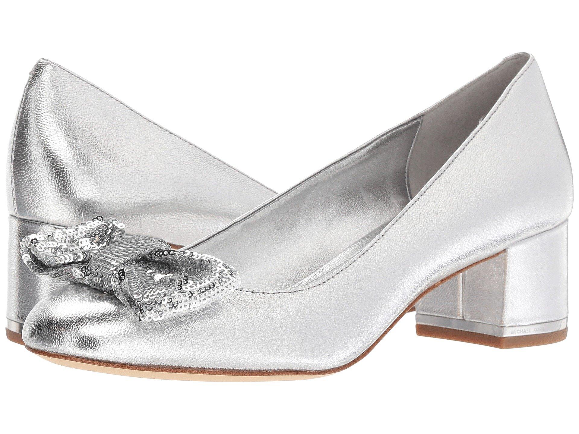 michael kors pumps silver