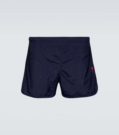 Ami Alexandre Mattiussi Ami De Caur Swim Shorts In Nautic Blue