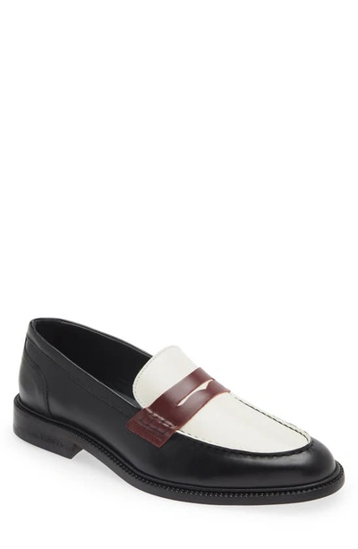 Vinny's Townee Polished-leather Penny Loafers In White