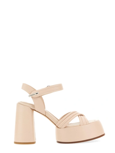 Premiata Platform Sandal In Nude & Neutrals