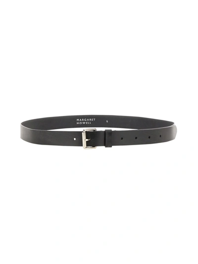 Margaret Howell Leather Belt In Black