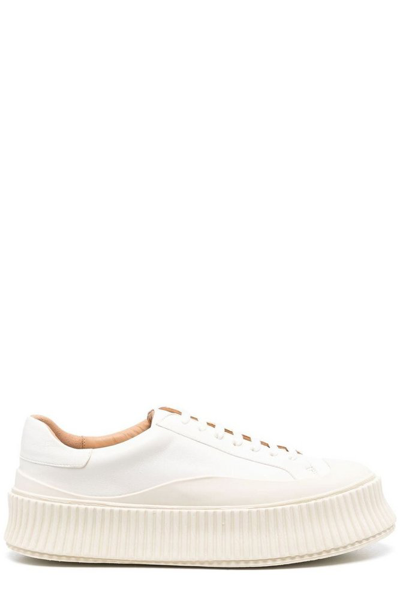 Jil Sander Round Toe Lace In White