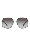 Michael Kors Empire 59mm Gradient Butterfly Sunglasses In Dark Grey