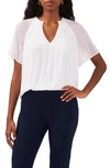 Halogen Release Pleat Blouse In Bright White