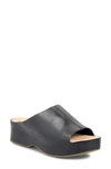 Kork-ease Yazmin Platform Slide Sandal In Black F/ G