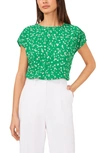 Halogen Print Cap Sleeve Blouse In Jolly Green