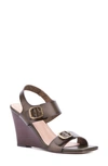 New York And Company Velma Wedge Sandal In Olive