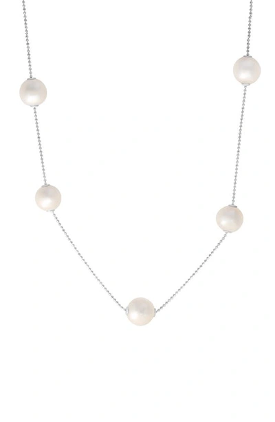 Effy Sterling Silver & 11-12mm Freshwater Pearl Necklace In White