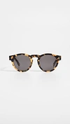 Illesteva Leonard Round Sunglasses In Tortoise Rose Mirror