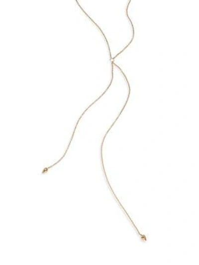 Zoë Chicco 14k Yellow Gold Bullet Lariat Necklace