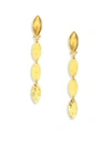 Gurhan Women's Willow 24k Yellow Gold & Sterling Silver Leaf Flake Linear Drop Earrings