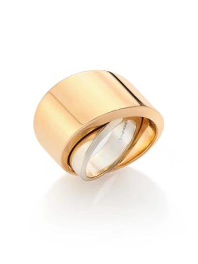 Vhernier Tourbillon Two-tone 18k Gold Ring In Rose Gold White Gold
