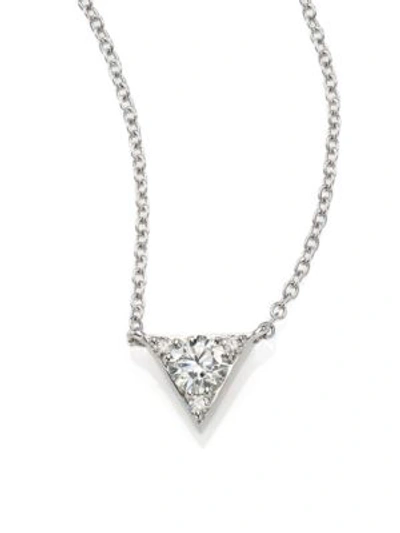 Hearts On Fire Triplicity 18k White Gold & Diamond Triangle Pendant Necklace