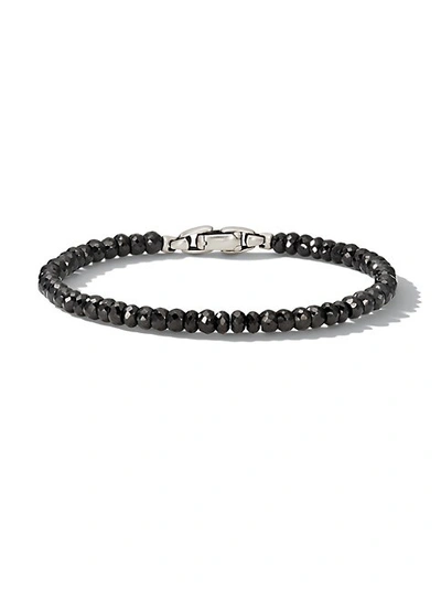 David Yurman Men's Spiritual Beads Faceted Bracelet With Labradorite In Black Spinel