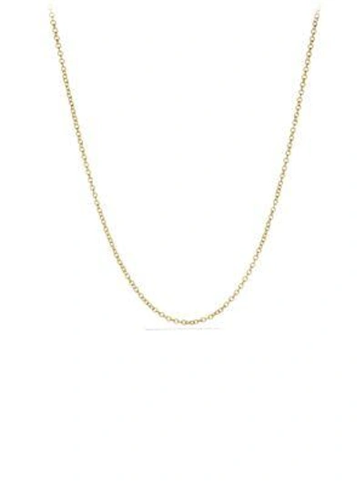 David Yurman Small Cable Rolo Chain Necklace In 18k Yellow Gold