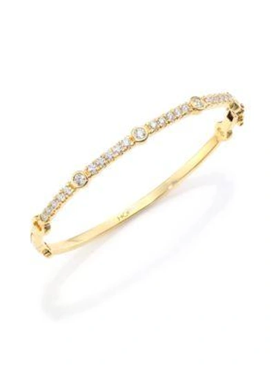 Hearts On Fire Copley Diamond & 18k Yellow Gold Bangle