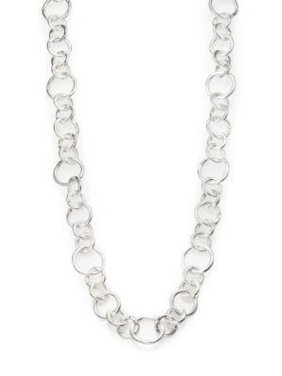 Stephanie Kantis Coronation Large Chain Necklace/42" In Silver