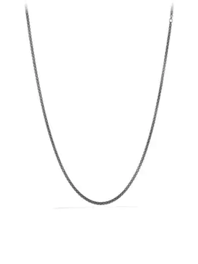David Yurman Small Box Chain Necklace In Silver