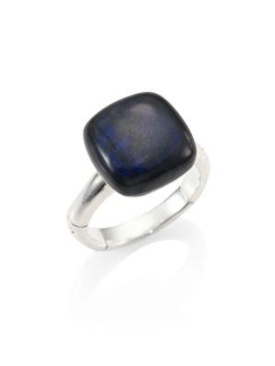 John Hardy Bamboo Gemstone & Sterling Silver Ring In Labradorite