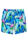 Vineyard Vines Men's 7 Inch Chappy Swim Trunks In Maritime Blue In Multi