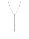 Birks Women's Splash 18k White Gold & Diamond Vertical Bar Pendant Lariat Necklace