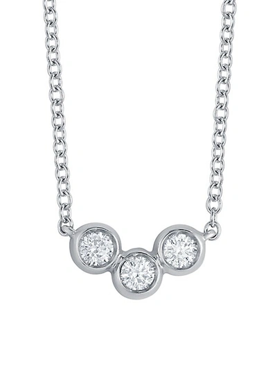 Birks Women's Iconic 18k White Gold & Diamond Splash Pendant Necklace